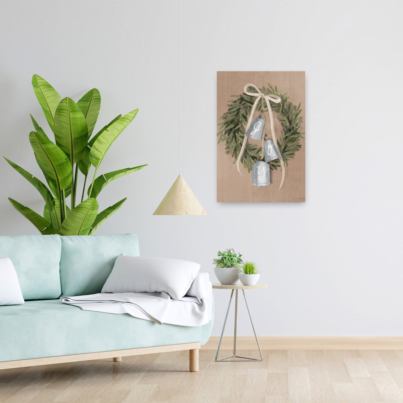 Joy Bells, art contemporain rustique, H 24 po x l 16 po