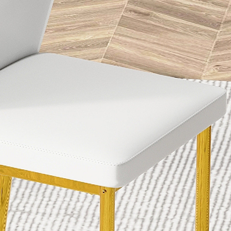 Ensemble de chaises de salle à manger moderne, 4, Doré, Blanc