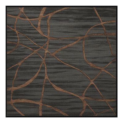 Machine Washable Abstract Black Area Rug