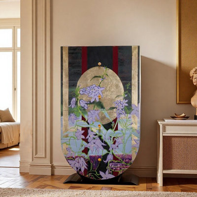 French Luxe Solid Wood Artistic Entryway Cabinet