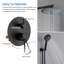 Robinet de douche circulaire avec valve brute-74557749
