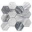 11 in. x 12 in. Honeycomb Marble Tile-79872560