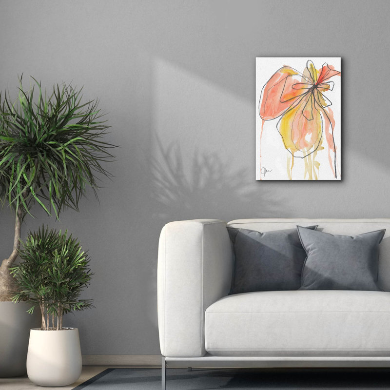 «Coral In Nature» par Jan Weiss, art mural sur toile, H 26 po x l 18 po x P 0,75 po