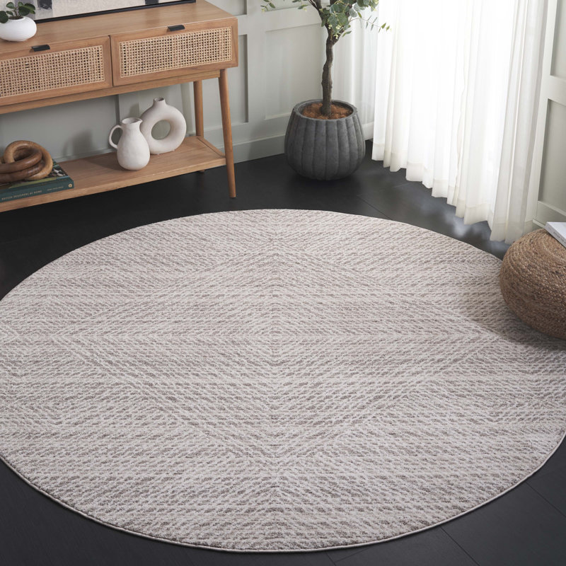 Bertrame 100 Performance Geometric Rug, Round 6'7"
