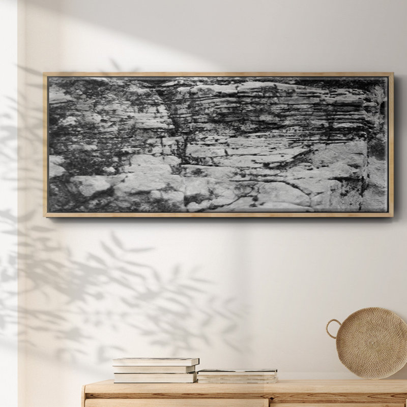 Found Textures XVIII- Framed Canvas, 20" H x 50" W
