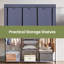 Placard portable, garde-robe en tissu non tissé, organisateur de rangement, bleu foncé