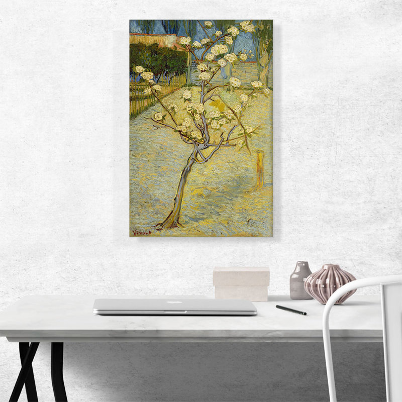 Petit poirier en fleur 1888 par Vincent Van Gogh, reproduction d'art sur toile tendue, H 26 po x l 18 po x P 0,75 po