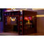 Lit mezzanine double avec bureau intégré et lumières, base de lit en bois moderne avec bureau et station de charge intégrée-130807741-130807742