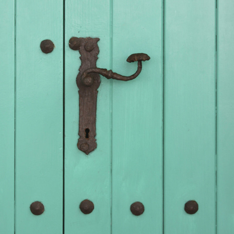 Détails rustiques turquoise II, H 12 po x l 12 po x P 1,25 po