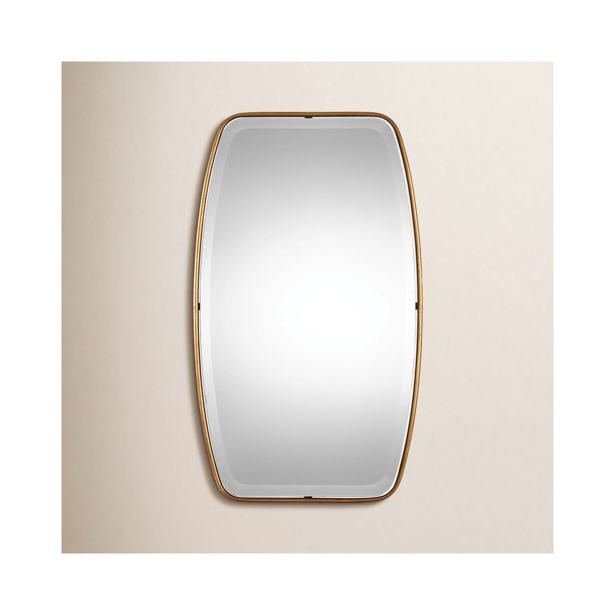 Rylie Metal Wall Mirror, Antique Gold