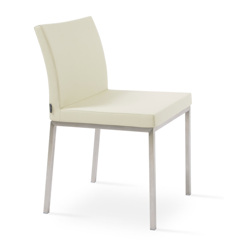 Aria Metal Side Chair, Chrome, PPM Cream
