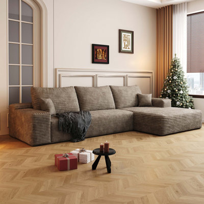 Canapé d'angle Cloud avec siège modulaire, aucun assemblage requis