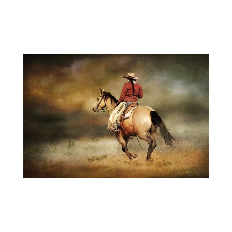 Running Horse 1 Piece Wrapped Canvas Wall Art, 30.48 cm H x 45.72 cm W