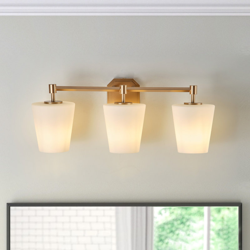 3-light dimmable glass iron mirror headlight