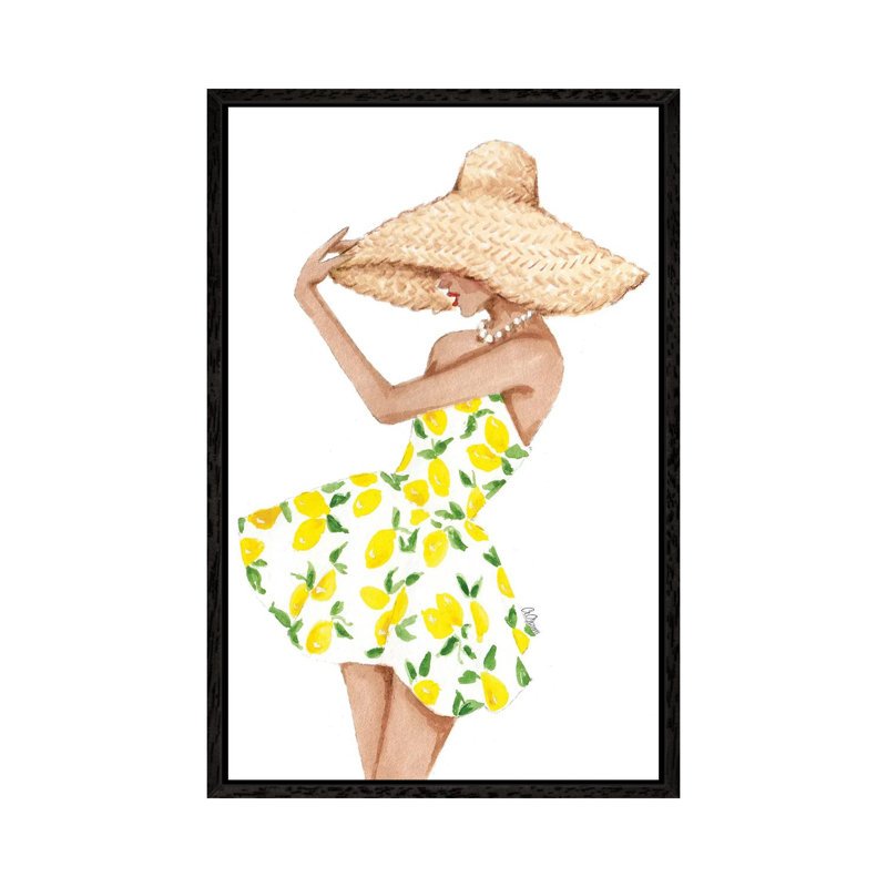 Lemon Dress by Style Of Brush - Gallery-Wrapped Canvas Giclée on Canvas, 66.04 cm H x 45.72 cm W, Black Framed