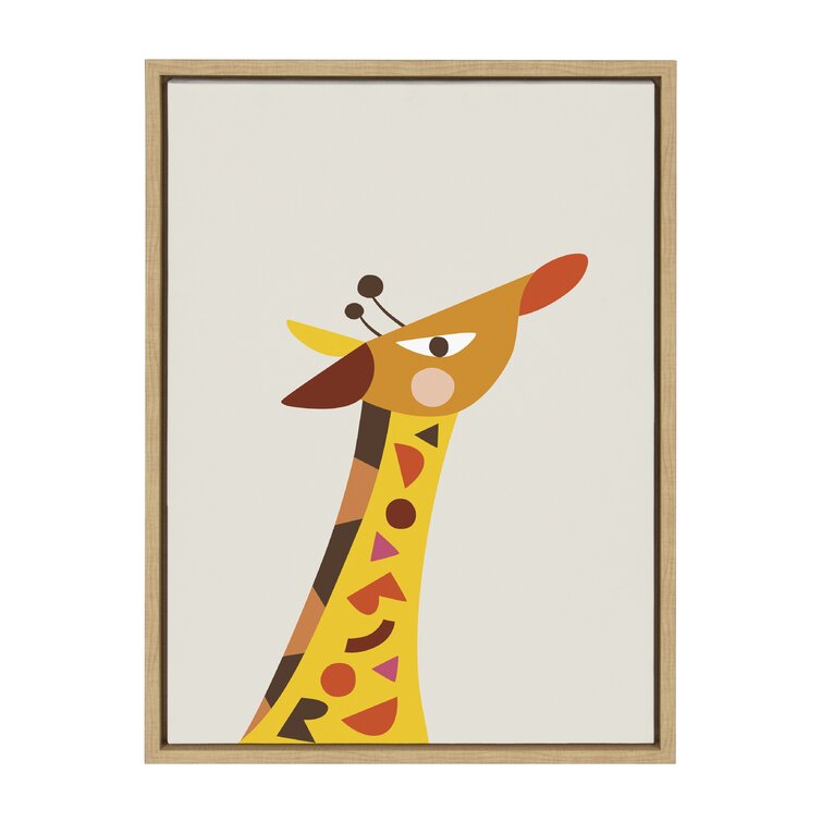 Isabelle  Max™ Baby Giraffe Framed On Canvas by Rachel Lee Painting  Wayfair