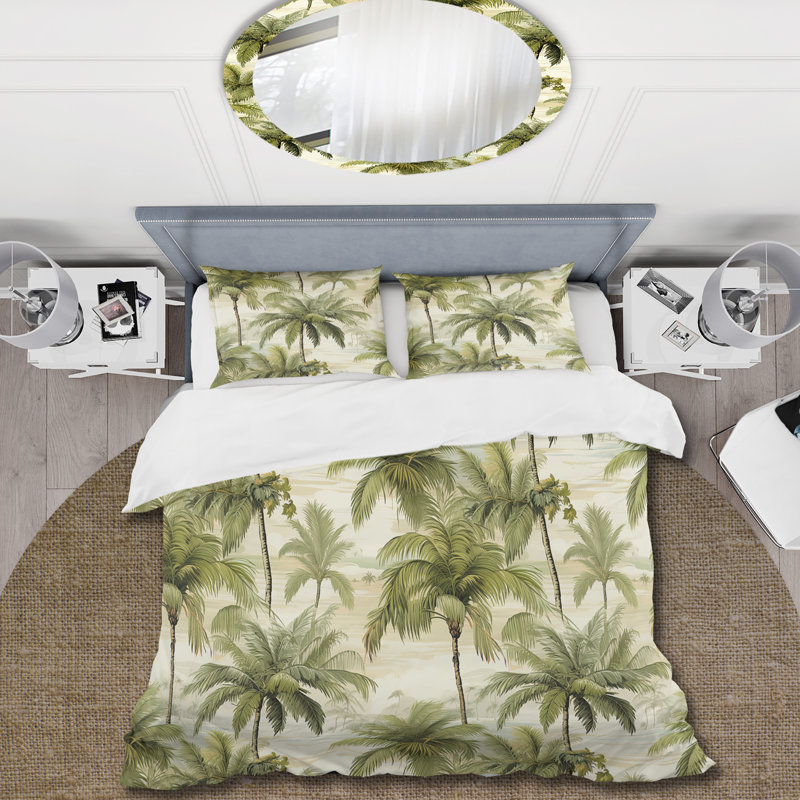 Ensemble de housse de couette Tropical, Housse de couette simple + 1 taie décorative stan