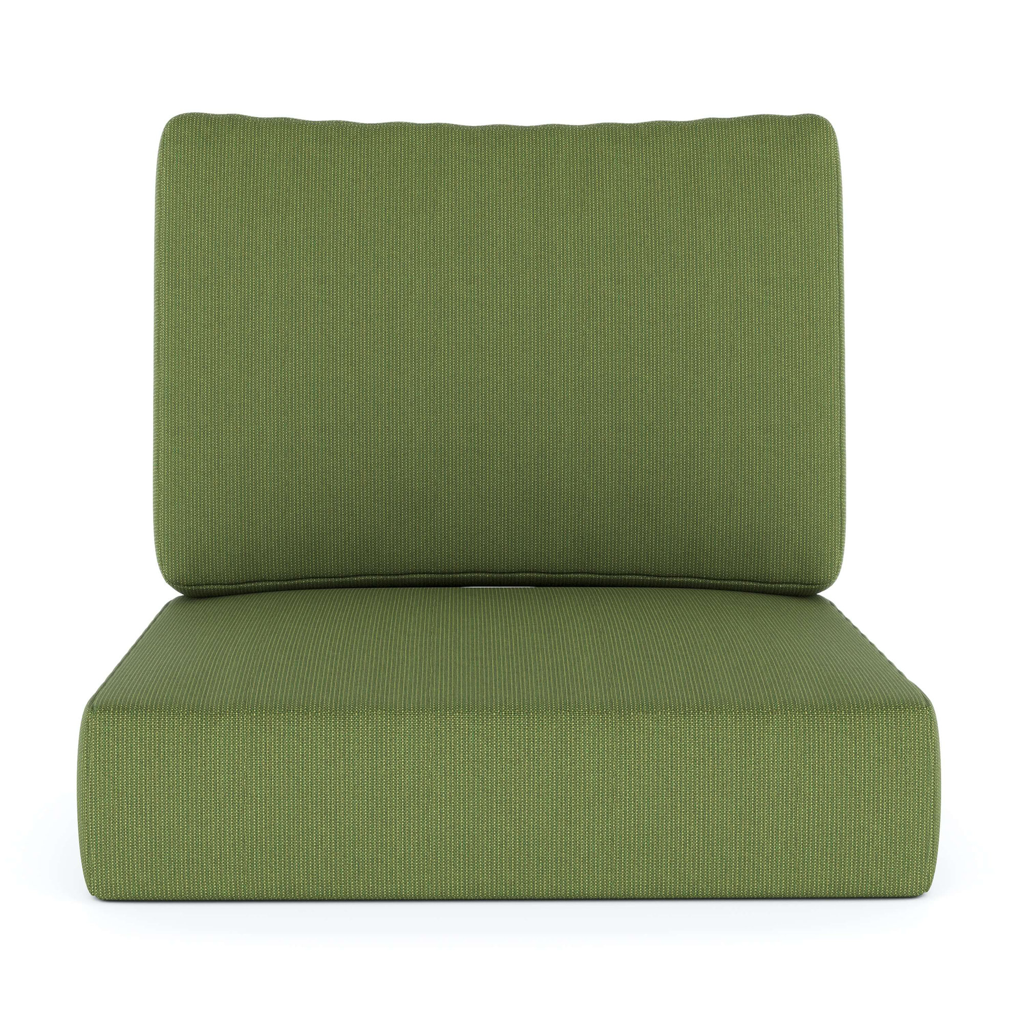 Amala Outdoor Sunbrella® Seat/Back Cushion, 25" W x 25.5" D, Sunbrella® Spectrum Cilantro Plainweave