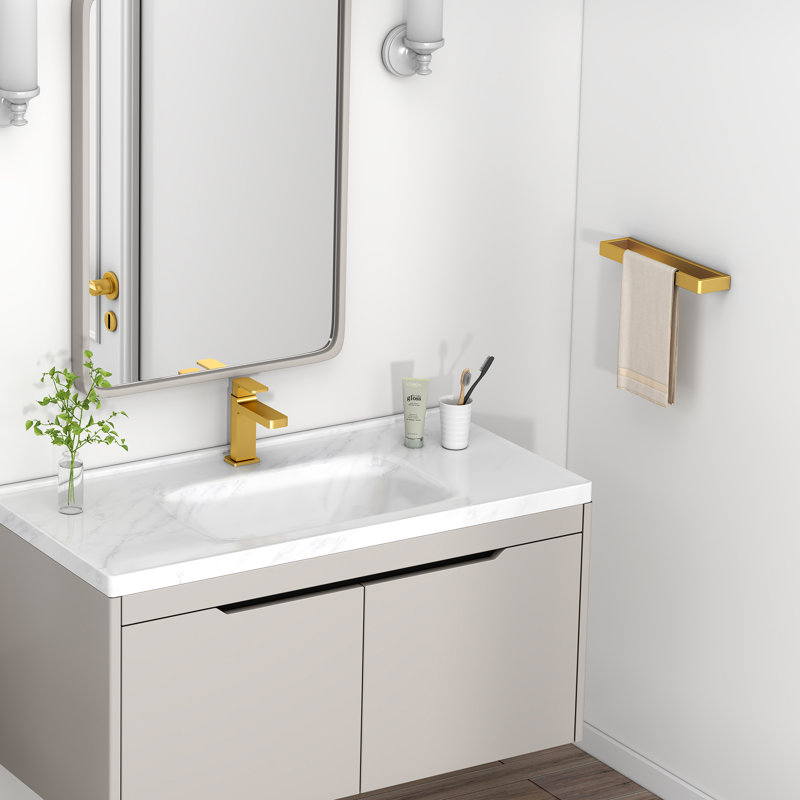 Porte-serviettes de salle de bain, Or brossé