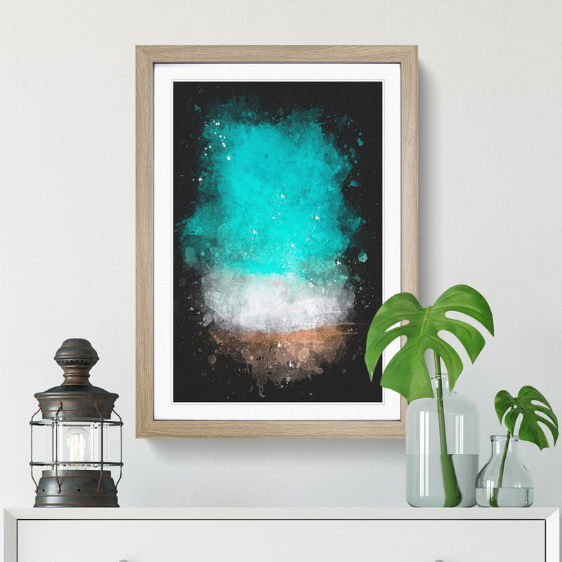 Sydney Australia Beach - Framed Print, 45cm H x 33cm W x 2cm D, Oak Framed