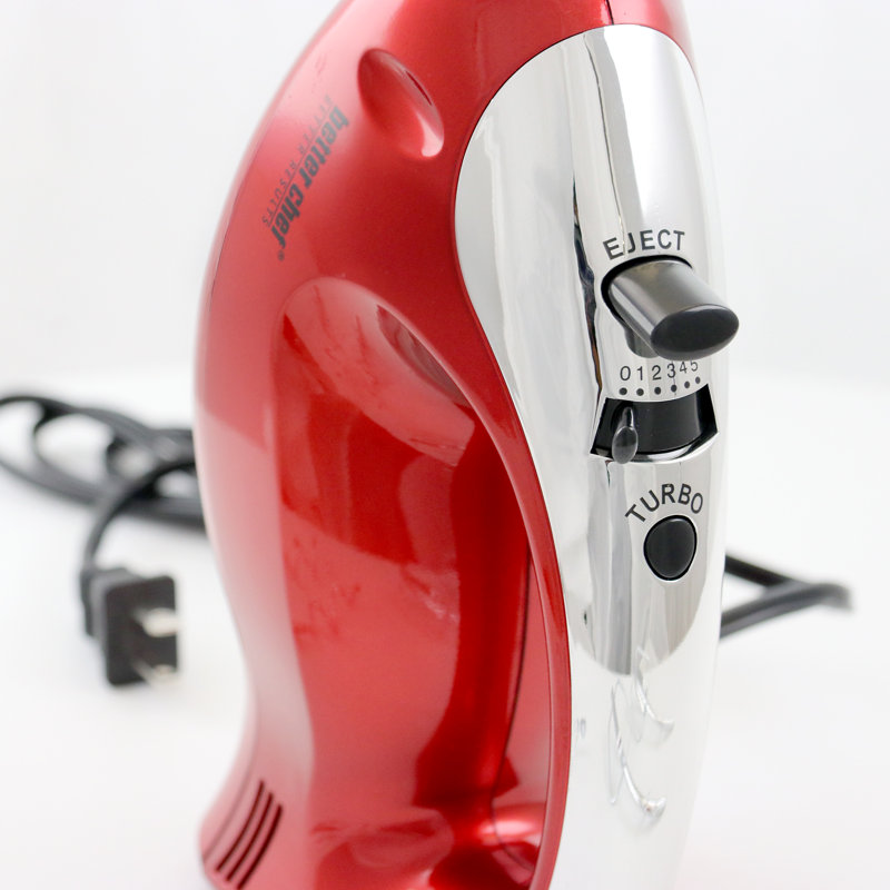 Better Chef 5 Speed Hand Mixer, Red