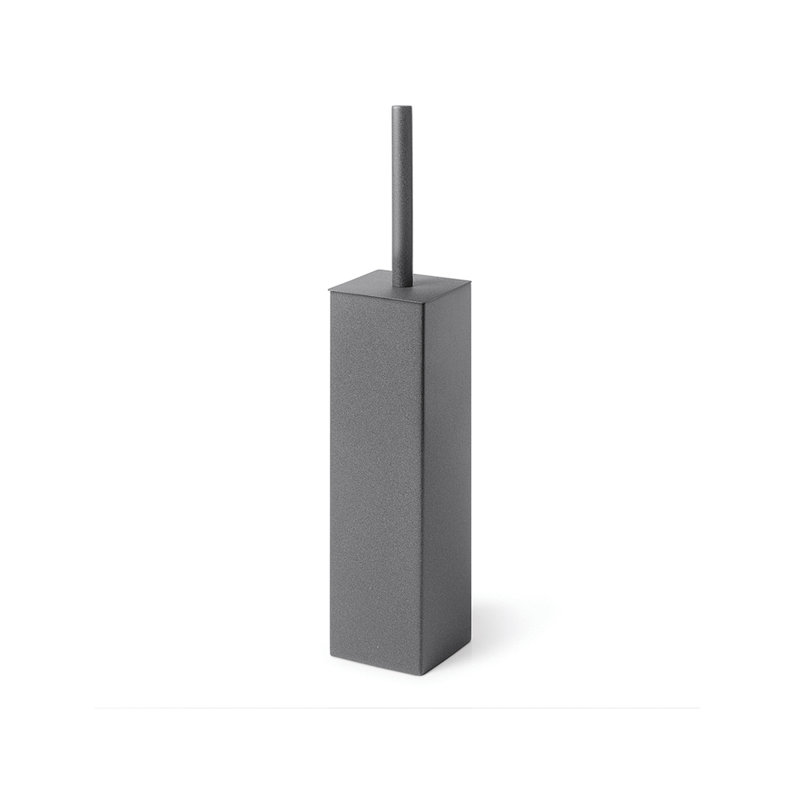 Skoati 16.3" Toilet Brush and Holder, Dark Grey