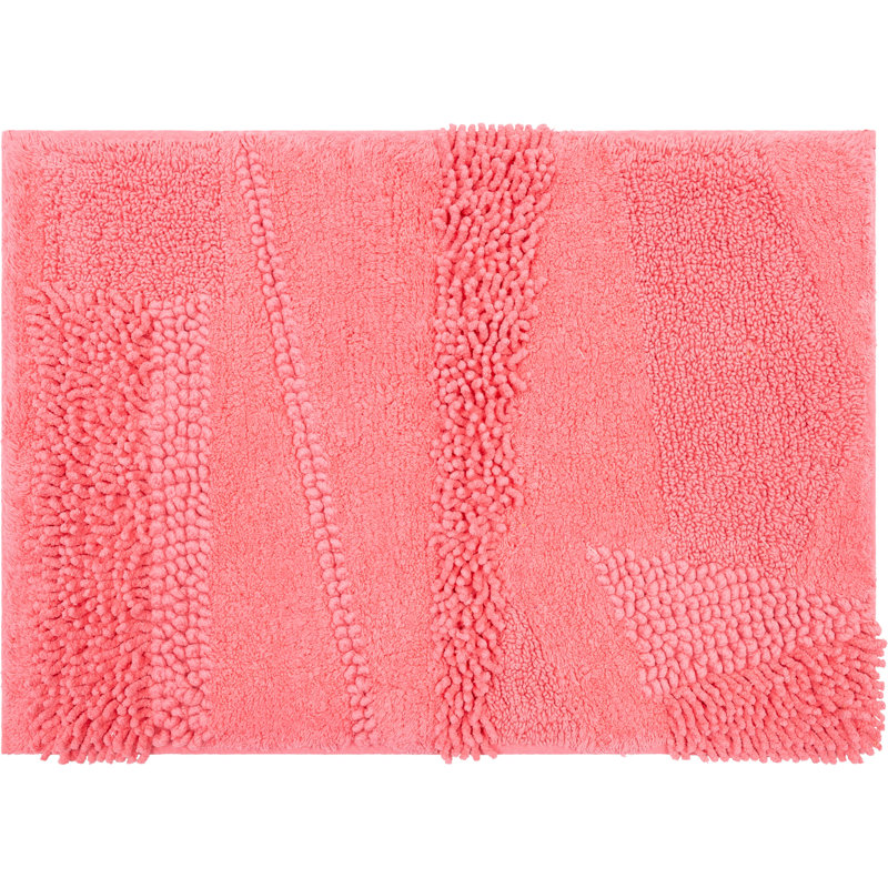 Tapis de bain lavable à la machine antidérapant Laverne, L 24 po x L 60 po, Fiesta rose vif