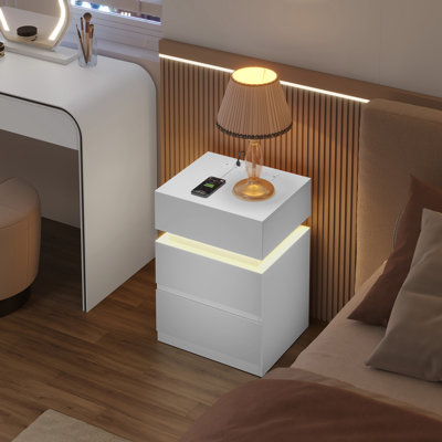 40cm W Manufactured Wood Bedside Table