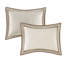 Édredon très grand 7 pièces, taupe / brun, 2 taies décoratives et coussins décoratifs 100%, rembourrage-130164713-130164714