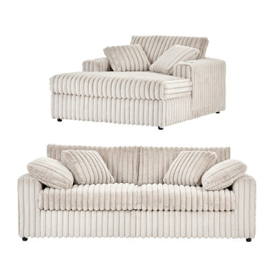 Algona 2-Piece Living Room Set, Sofa And Cuddle Chaise by Mercer41