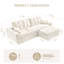 Modern Oversized 275cm 3-Sets Boneless Chenille Sofa With Ottoman And High-resilience Foam-3980745