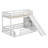 Twin Over Full Solid Pine Wood Bunk Bed – Slide, Storage Staircase & Safety Guardrails-1599249617