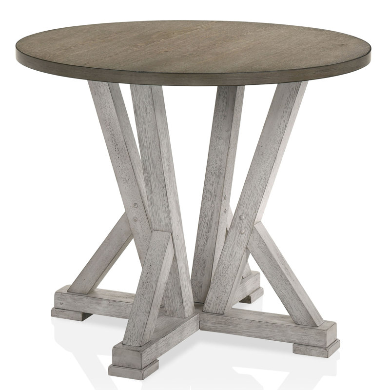 Araujo Round Solid Wood Base Dining Table