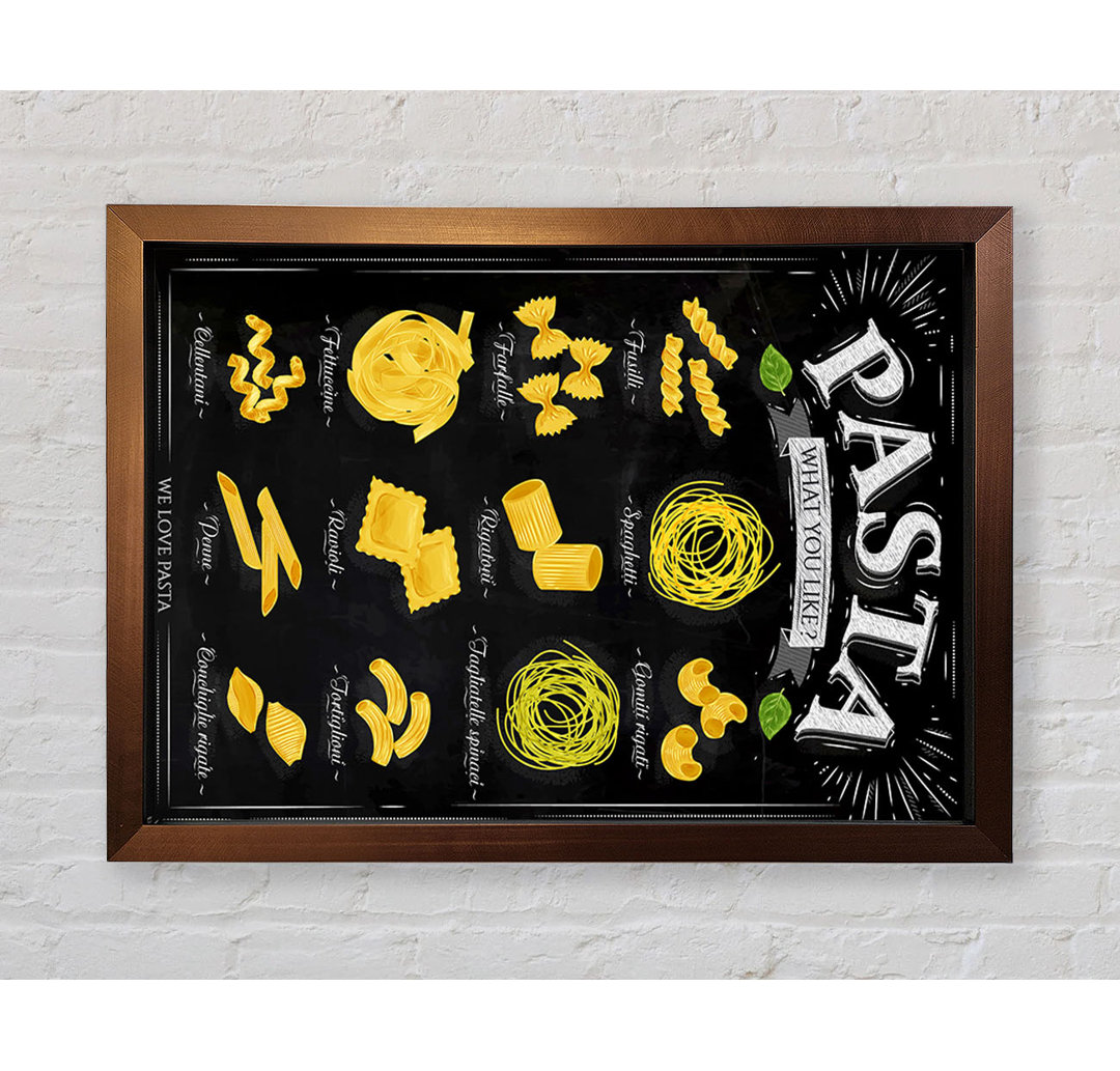 We Love Pasta Gerahmter Druck Wandkunst