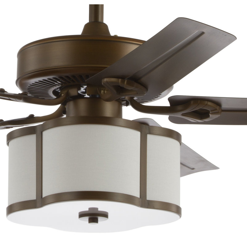 Ventilateur de plafond standard de 52 po à 5 pales avec télécommande et ensemble d’éclairage inclus Althoff