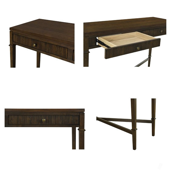 Fluted 3-Drawer Storage Console Table