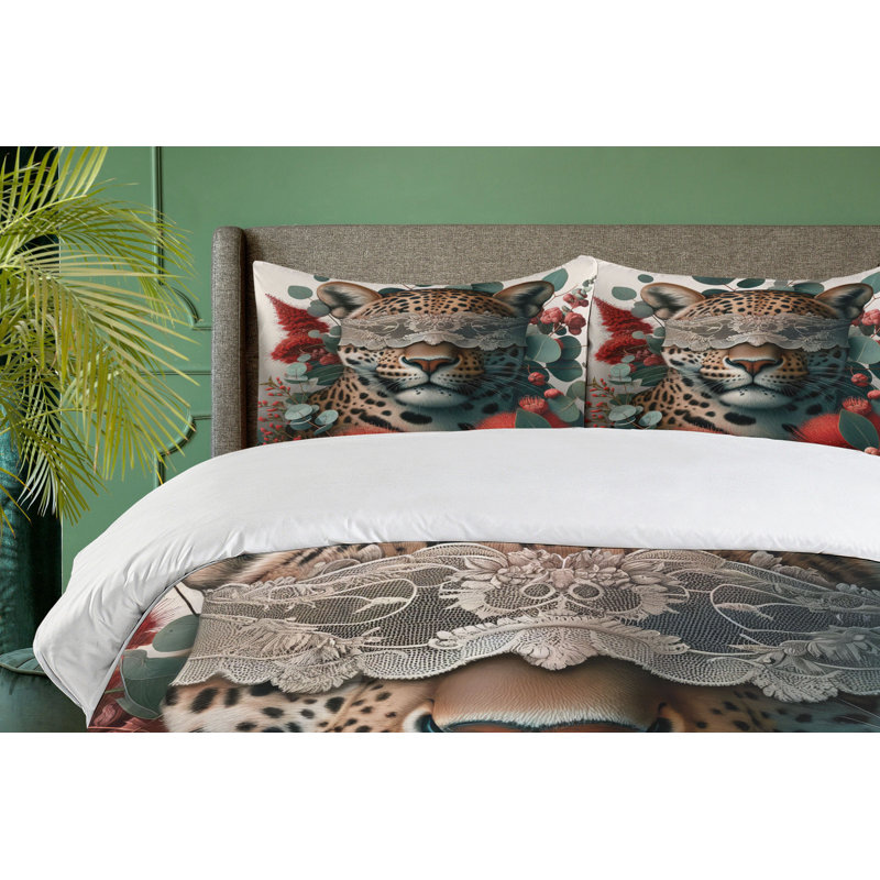 Leopard Duvet Cover, Queen Duvet Cover + 2 Standard Shams