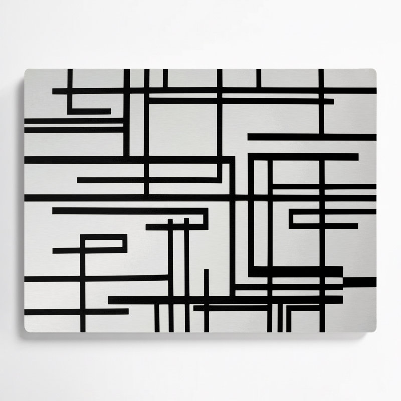 Minimalisme 66, art mural en métal beige, H 20 po x l 24 po
