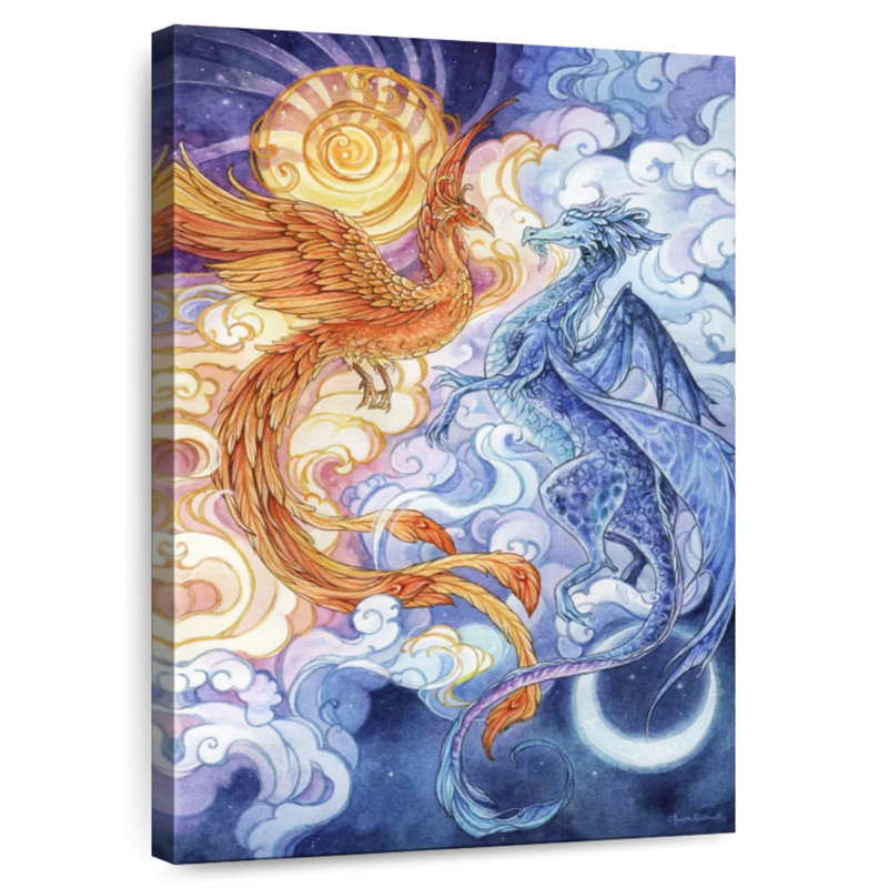 Dragon Brampt Sun et lune, H 39 po x l 26 po