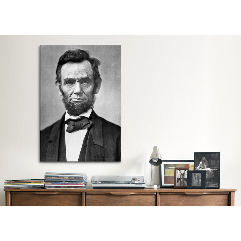 «Politique Abraham Lincoln», impression sur toile, H 12 po x l 8 po x P 0,75 po, Toile tendue, Pas de tapis