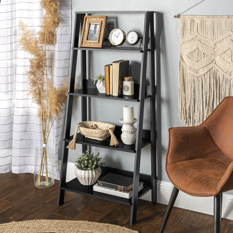Haralda Ladder Bookcase, Black
