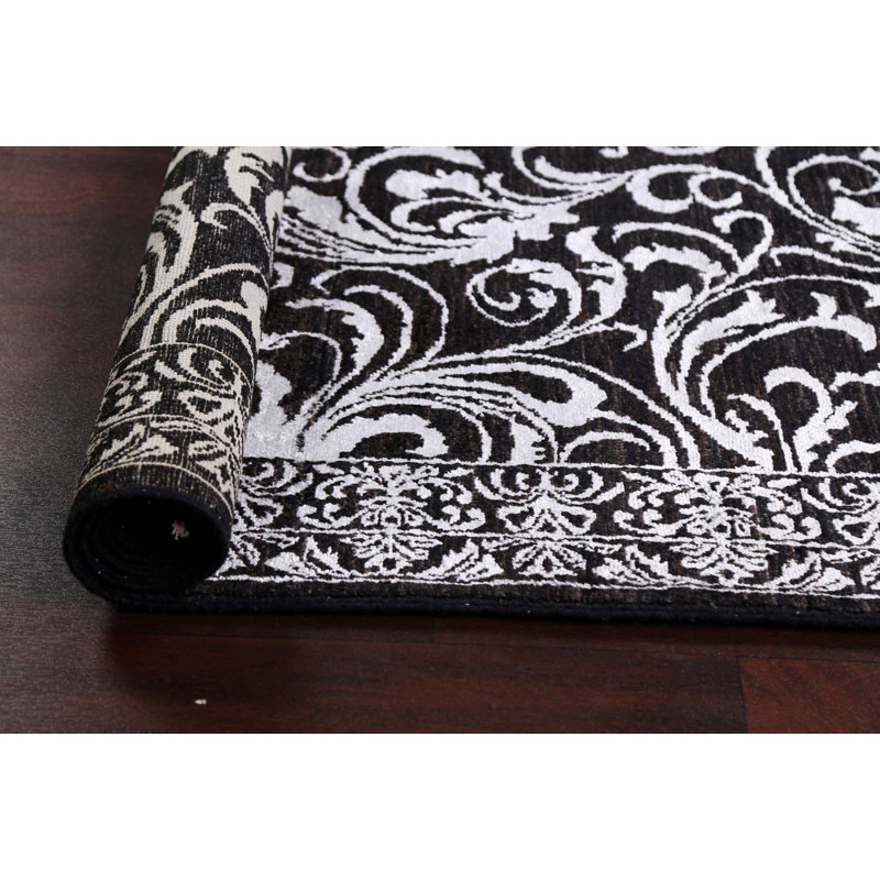 Tapis oriental floral à motif végétal noué à la main 4 x 6