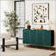Buffet moderne laqué à 4 portes avec tablettes réglables pour un rangement polyvalent et un design élégant