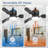 2 Pack of  42 Inch Black Wood Ceiling Fan,  Quiet DC Motor Indoor Outdoor Ceiling Fans With Lights Remote Control, 3 Blade Ceiling Fan For Bedroom Living Room