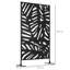 Outsunny 6.5FT Decorative Garden Privacy Screen, Large Leaves Style, Black