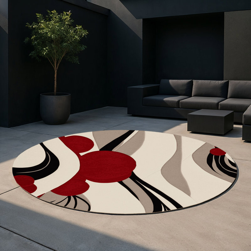 Tapis intérieur et extérieur Serene Prime Flow, Rond 5 pi
