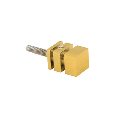 Poignée carrée pour porte-serviettes FHC DK270SB - Filetage M6-1.0 - Laiton satiné