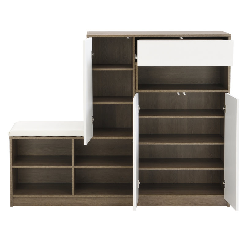 Banc de rangement pour chaussures 2 en 1. Range-chaussures