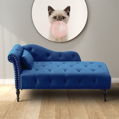 Earldene Velvet Chaise Lounge