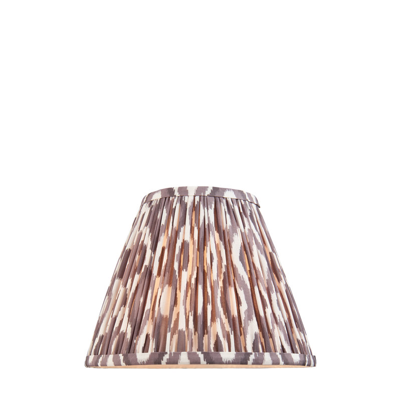 Ikat Lamp Shade, 18.5cm H x 12.5cm W x 25cm D, Brown